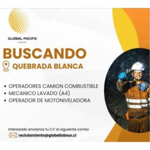 Buscando operadores y mecánico