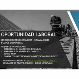 Operador Retroexcavadora - Calama CDCH