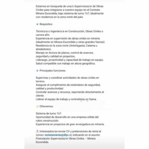 Supervisor/a de Obras Civiles