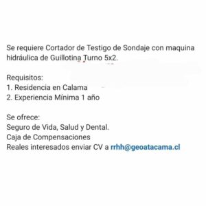 Cortador de Testigo de Sondaje