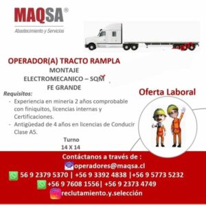 Operador(a) Tracto Rampa