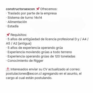 Operador de Grúa