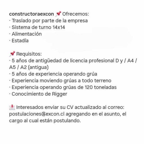 Operador de Grúa