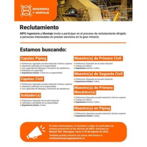 Convocatoria de empleo en gran minería