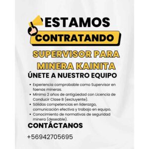Supervisor para Minera Kainita
