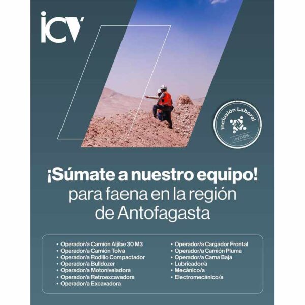 Operadores para faena en Antofagasta