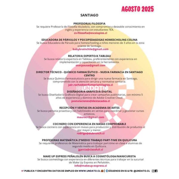 Varias Oportunidades de Empleo