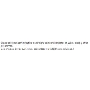 Asistente Administrativa/Secretaria