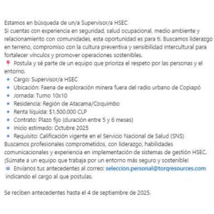 Supervisor/a HSEC