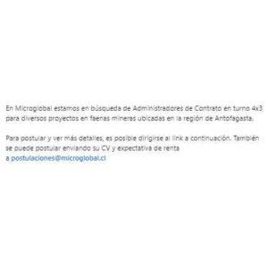 Buscamos Administradores de Contrato