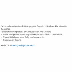 Asistentes de Geólogo