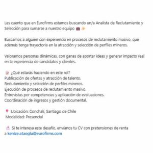 Analista de Reclutamiento y Selección