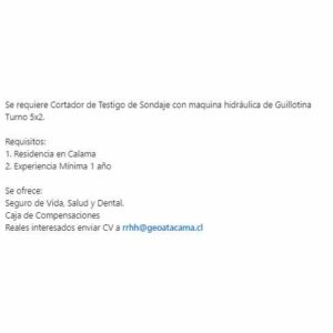 Cortador de Testigo de Sondaje