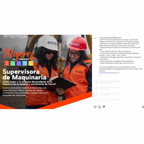 Supervisora de Maquinaria