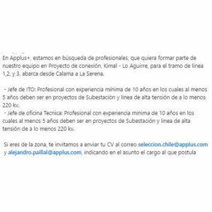 Jefe de Proyecto en Minería
