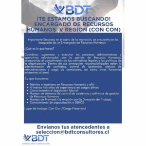 Encargado de Recursos Humanos en Con Con