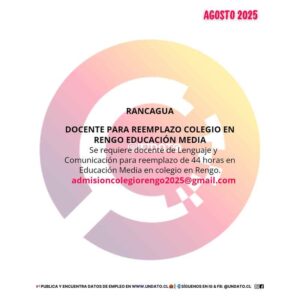 Se busca docente para reemplazo