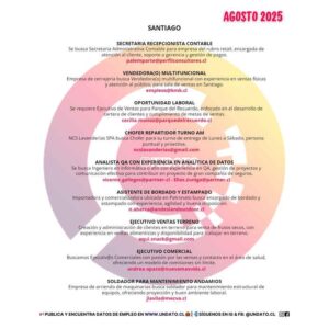 Oportunidades laborales en Santiago