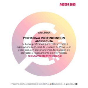 Se busca profesional independiente en agricultura