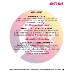 Ofertas de empleo en Valparaíso