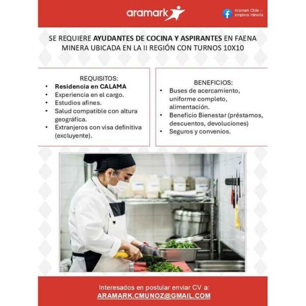 Ayudantes de Cocina y Aspirantes