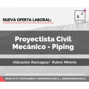 Proyectista Civil Mecánico - Piping
