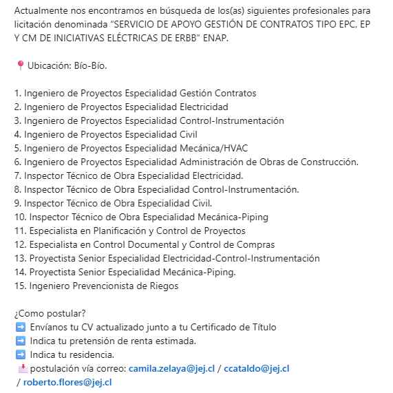 Diversos Ingenieros y Especialistas