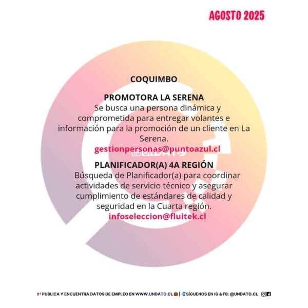 Promotora y Planificador(a)