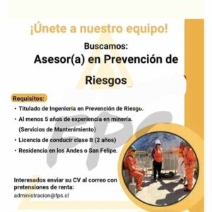 Asesor(a) en Prevención de Riesgos