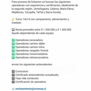 Operadoras de Maquinaria