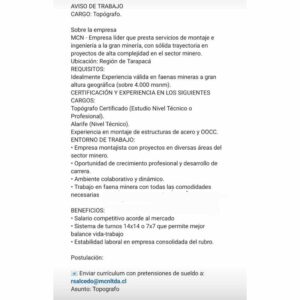 Topógrafo Minero