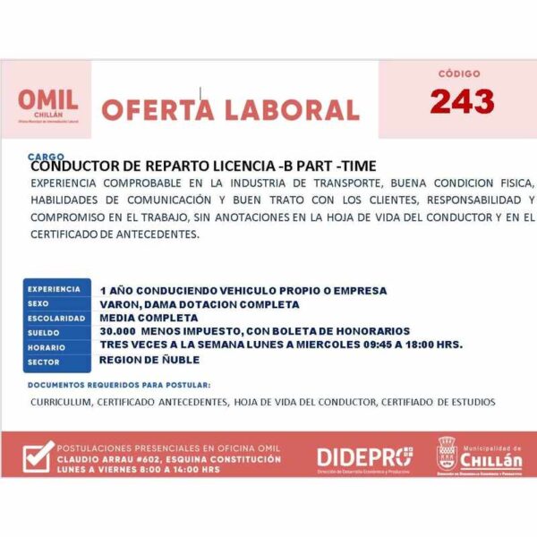 Conductor de Reparto