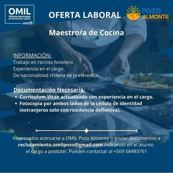 Maestro/a de Cocina