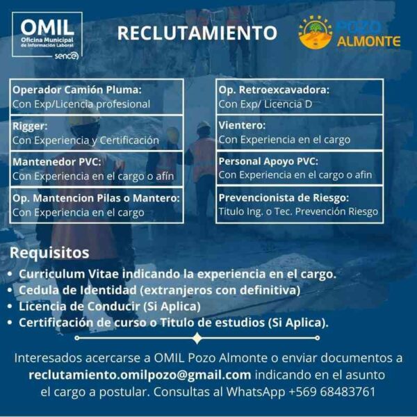 Oportunidades Laborales en Pozo Almonte