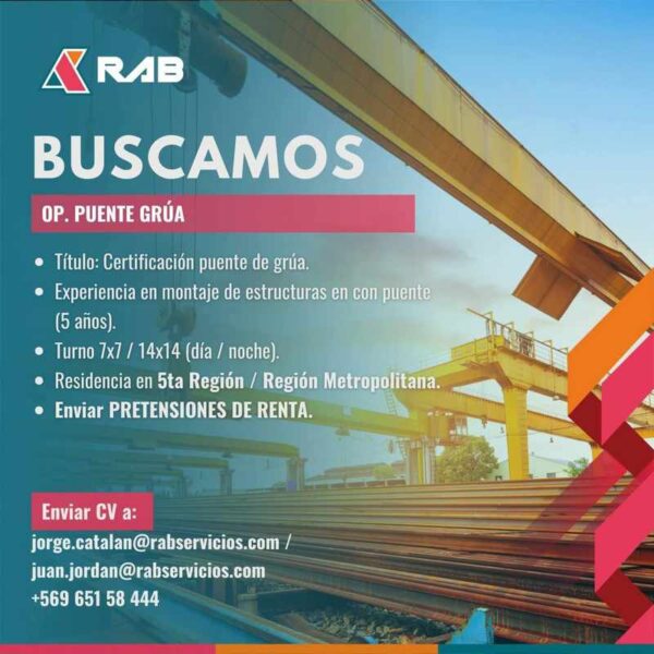 Operador Puente Grúa