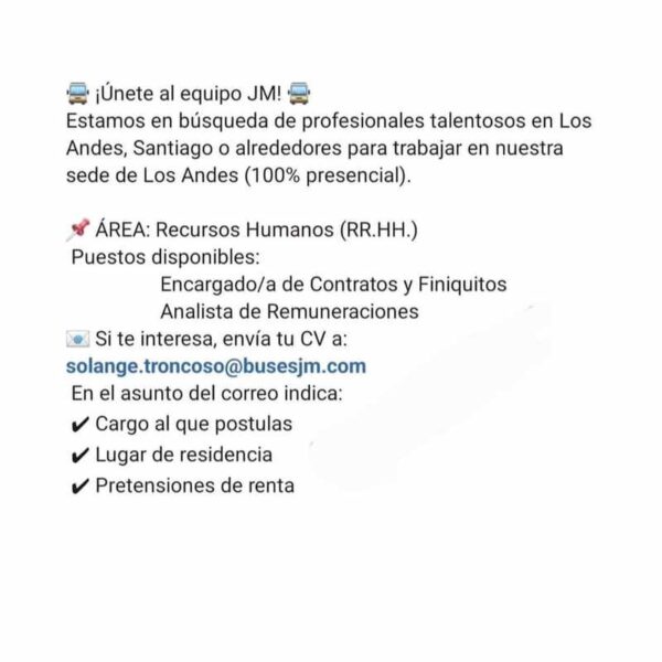 Se busca personal para Recursos Humanos