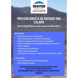 Prevencionista de Riesgos SNS