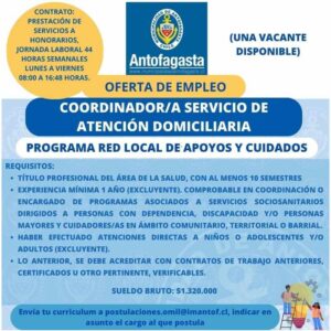 Coordinador/a Servicio de Atención Domiciliaria