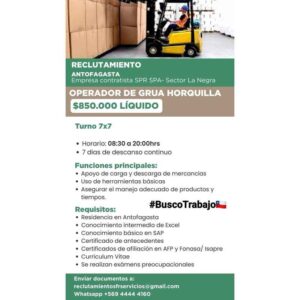 Operador de Grúa Horquilla