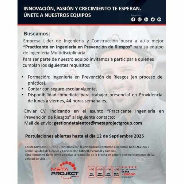 Practicate en Prevención de Riesgos