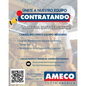 Contratación Mecánico Equipo Mediano