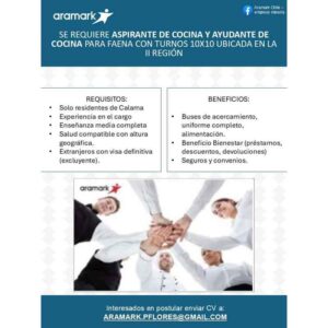 Aspirante y Ayudante de Cocina