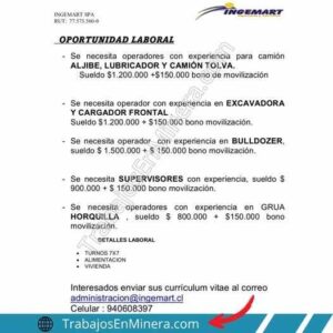 Oportunidades para operadores y supervisores