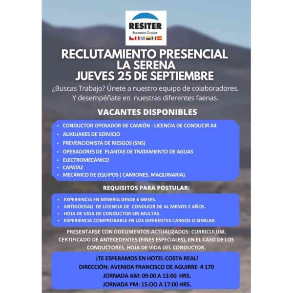 Reclutamiento Presencial en Resiter