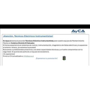 Se Busca Técnico Eléctrico Instrumentista
