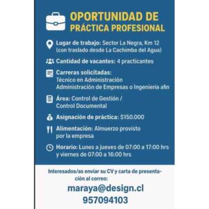 Oportunidad de Práctica Profesional