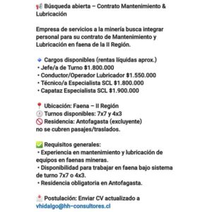 Mantenimiento y Lubricación Minera