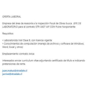 Jefe de Laboratorio