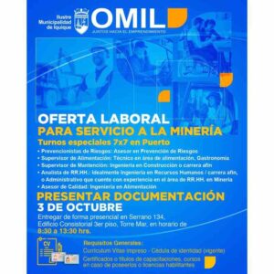 Ofertas de Empleo en Prevención, Alimentación y Mantención