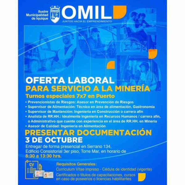 Ofertas de Empleo en Prevención, Alimentación y Mantención